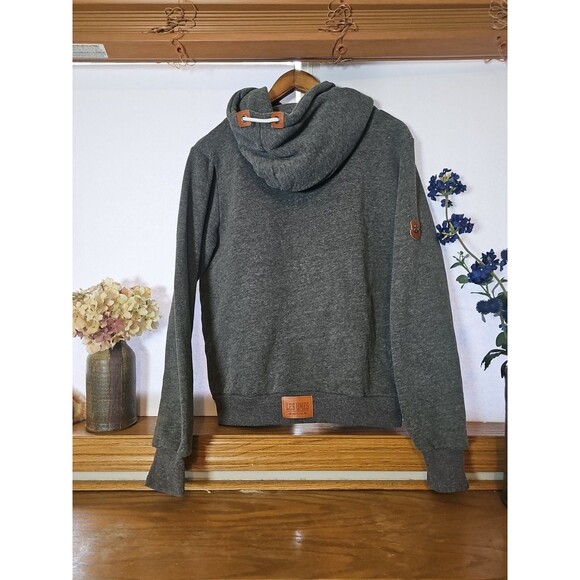 Les Umes Womens Gray Hoodie US 6 XL Long Sleeve Pullover Sweatshirt - Picture 4 of 6